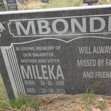 MBONDE Mileka 1960-2011