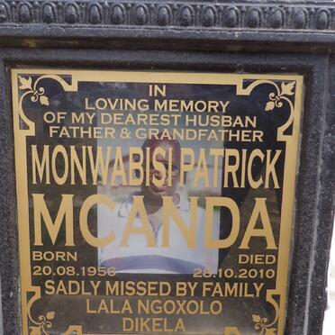 MCANDA Monwabisi Patrick 1956-2010