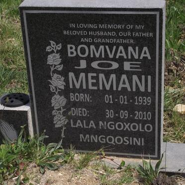 MEMANI Bomvana Joe 1939-2010
