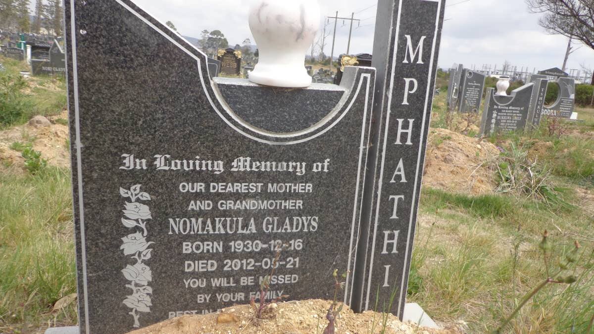 MPHATHI Nomakula Gladys 1930-2012