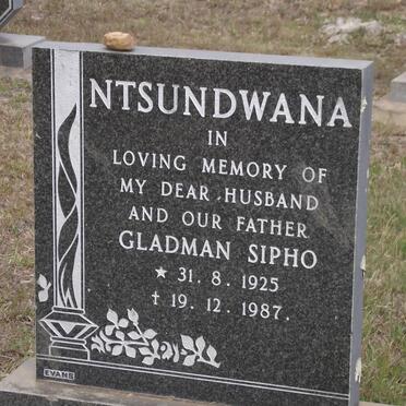NTSUNDWANA Gladman Supho 1925-1987