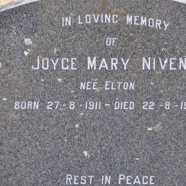 NIVEN Joyce Mary nee ELTON 1911-1972