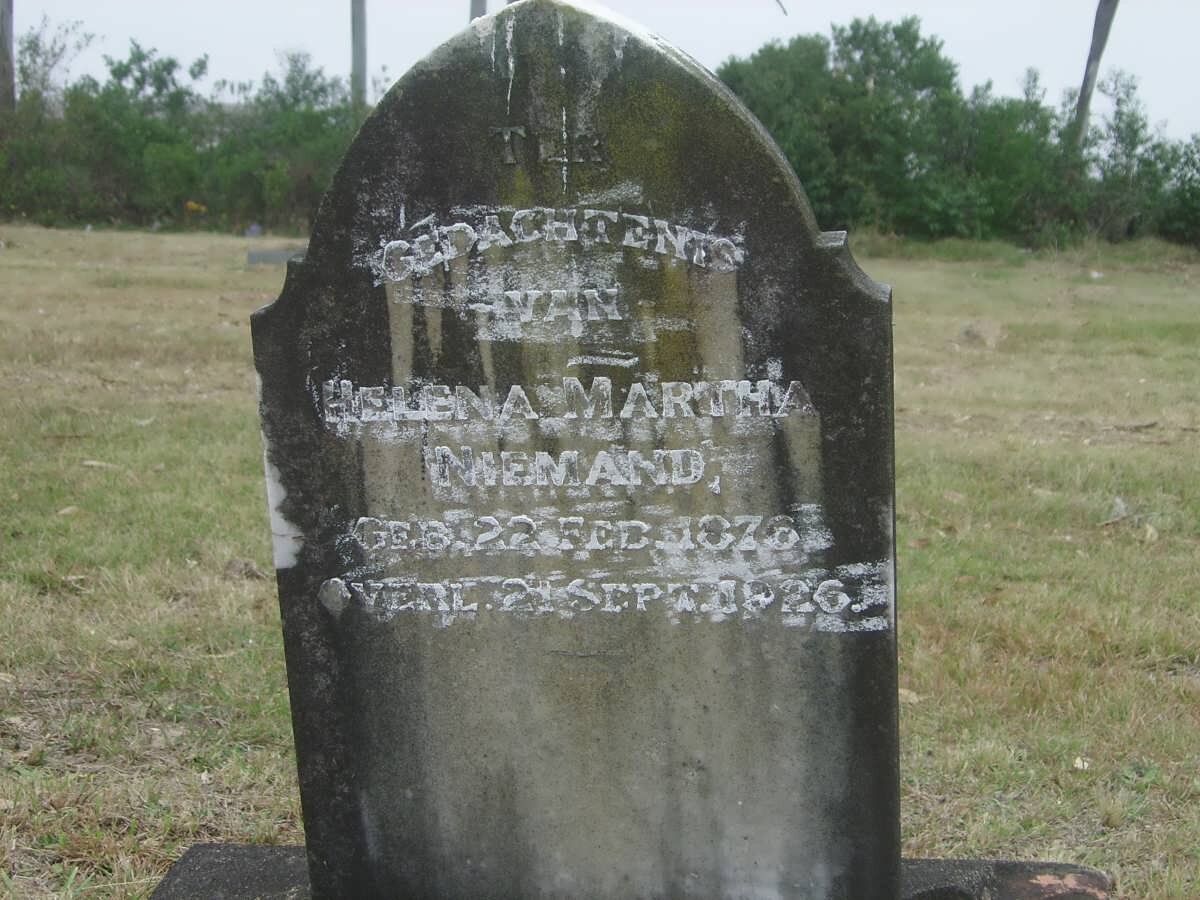 NIEMAND Helena Martha 1876-1926