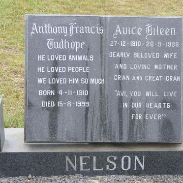 NELSON Anthony Francis Tudhope 1910-1999 &amp; Avice Eileen 1910-1988