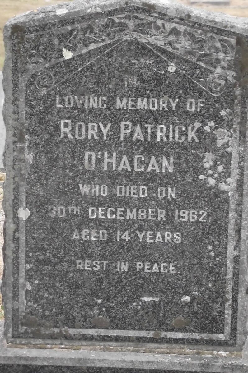 O'HAGAN Rory Patrick -1962