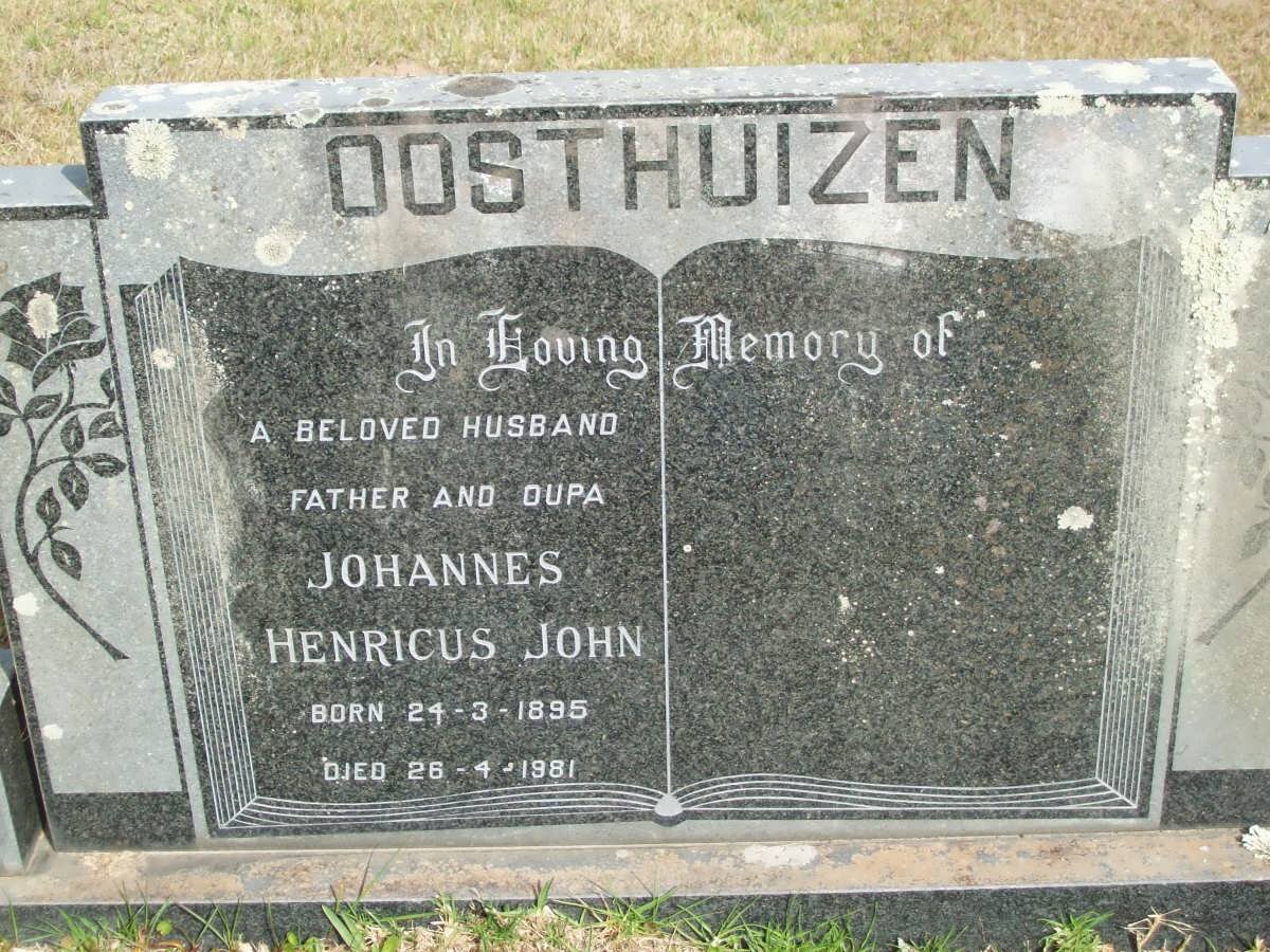 OOSTHUIZEN Johannes Henricus John 1895-1981