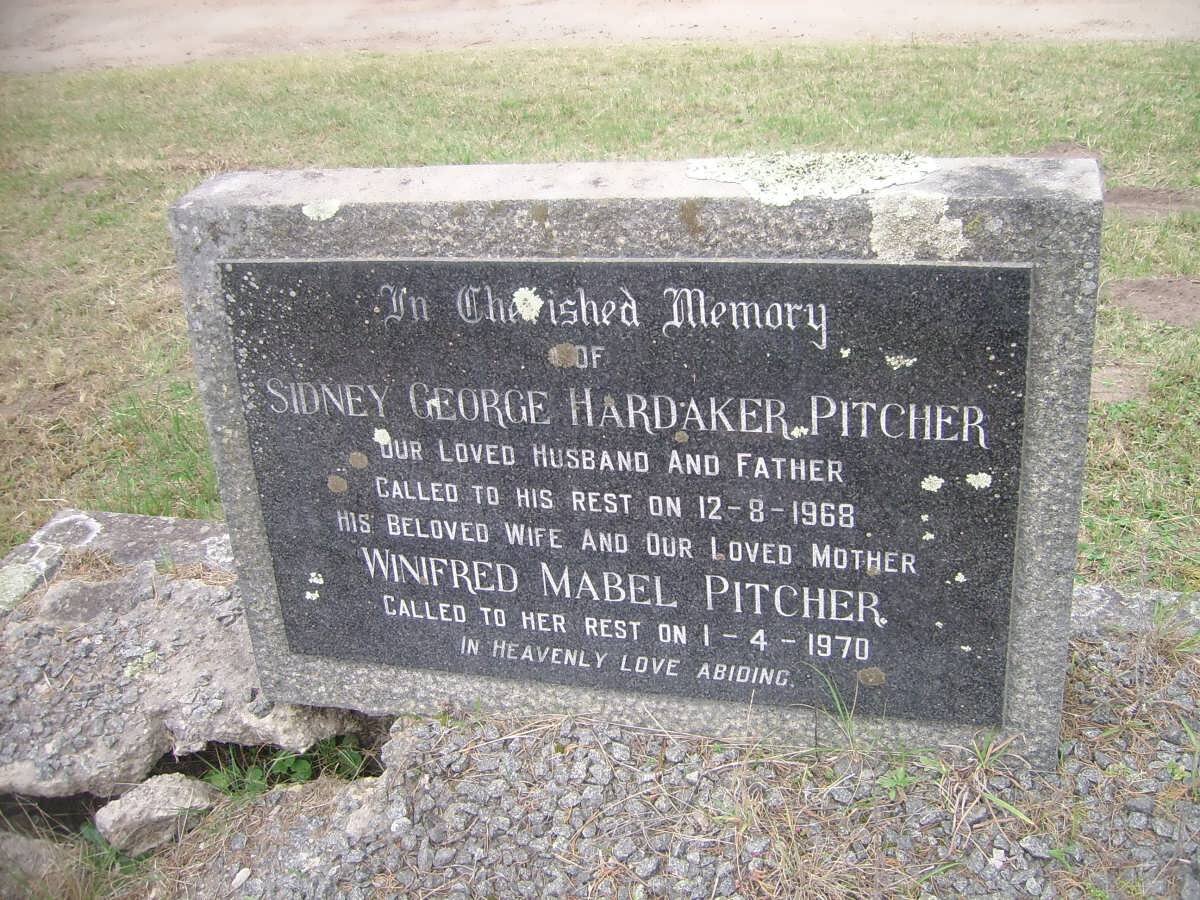 PITCHER Sidney George Hardaker -1968 &amp; Winifred Mabel -1970