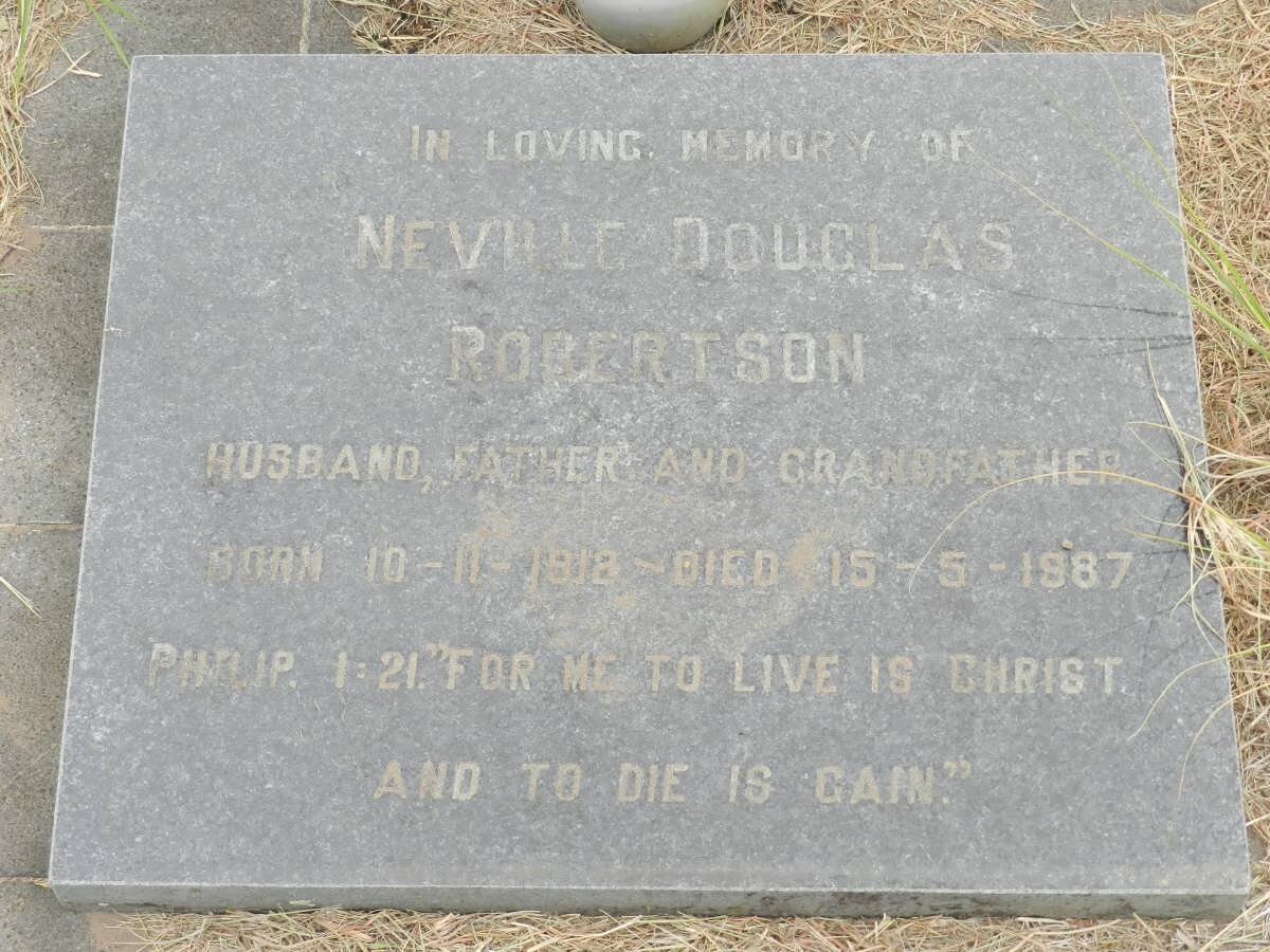 ROBERTSON Neville Douglas 1918-1987