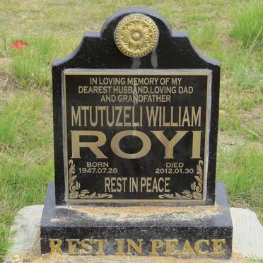 ROYI Mtutuzeli William 1947-2012