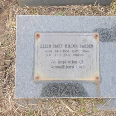 BARBER Ellen Mary, Hilton 1904-1994