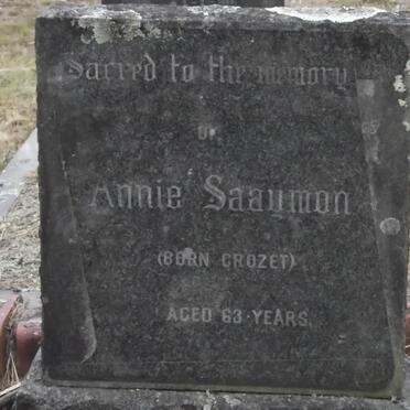 SAAYMON Annie nee CROZET