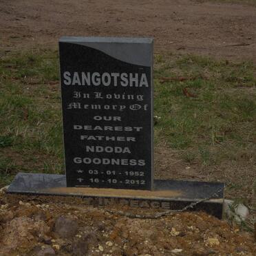 SANGOTSHA Ndoda Goodness 1952-2012