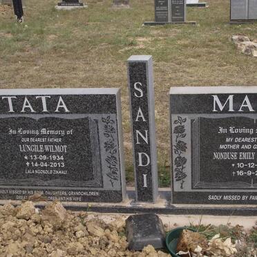 SANDI Lungile Wilmot 1934-2013 &amp; Nonduse Emily Nothembisile 1937-2000