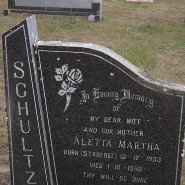 SCHULTZ Aletta Martha nee STROEBEL 1933-1990