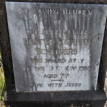 SCHEEPERS Hester Susanna -1935