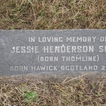 SCOTT Jessie Henderson nee THOMLINE 1872-?