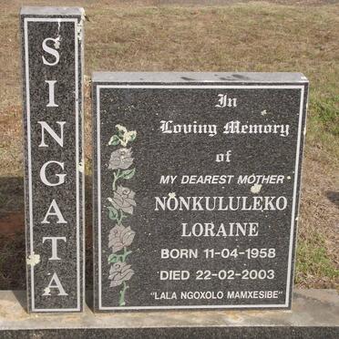 SINGATA Nonkululeko Loraine 1958-2003