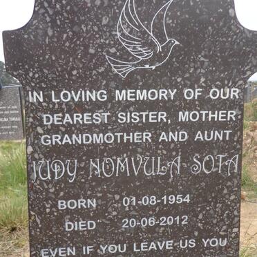 SOTA Judy Nomvula 1954-2012