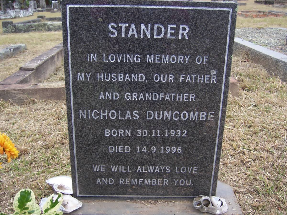 STANDER Nicolas Duncombe 1932-1996