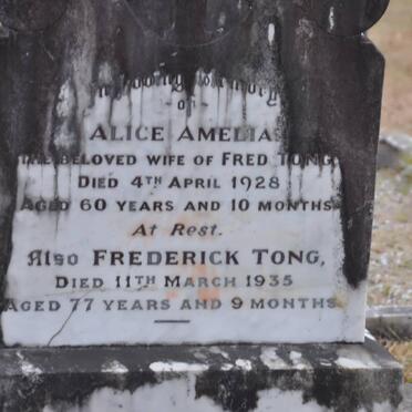 TONG Frederick -1935 &amp; Alice Amelia -1928