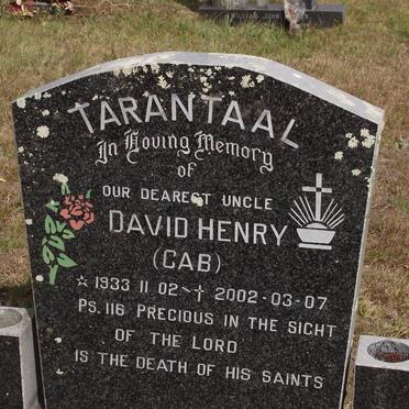 TARANTAAL David Henry 1933-2002