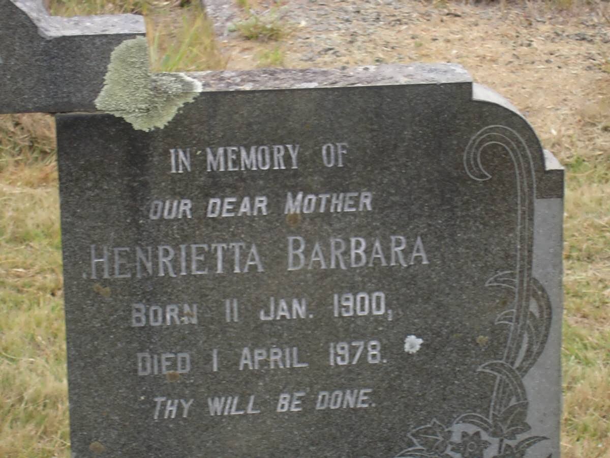 VORSTER Henrietta Barbara 1900-1978