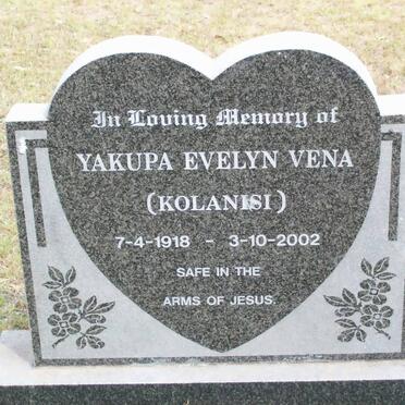 VENA Yakupa Evelyn nee KOLANISI 1918-2002
