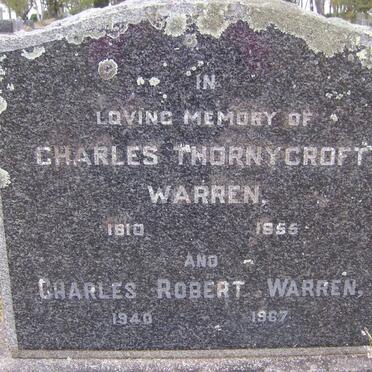 WARREN Charles Thornycroft 1910-1955 :: WARREN Charles Robert 1940-1967