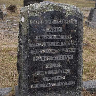 WEIR Harry William -1960 &amp; Catherine Isabella DOUGLAS -1941