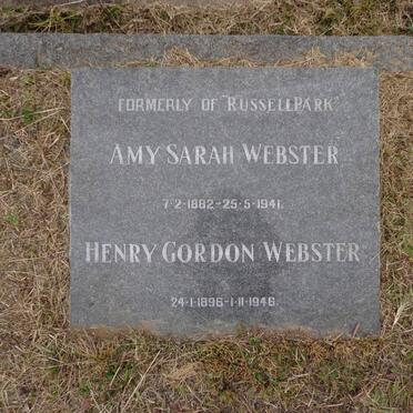 WEBSTER Henry Gordon 1896-1946 &amp; Amy Sarah 1882-1941