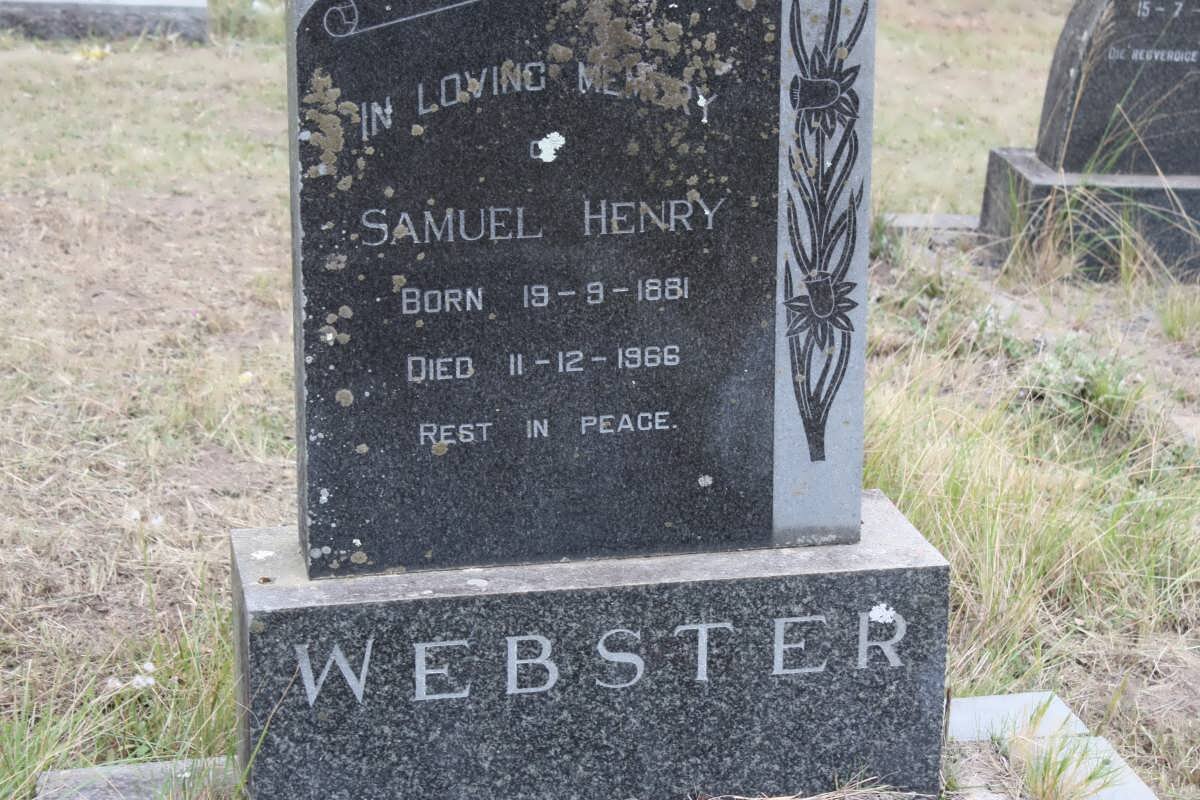 WEBSTER Samuel Henry 1881-1966