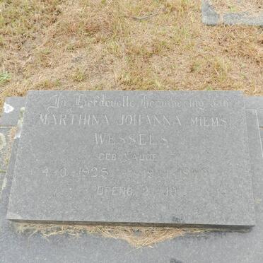 WESSELS Marthina Johanna nee NAUDE 1925-19??