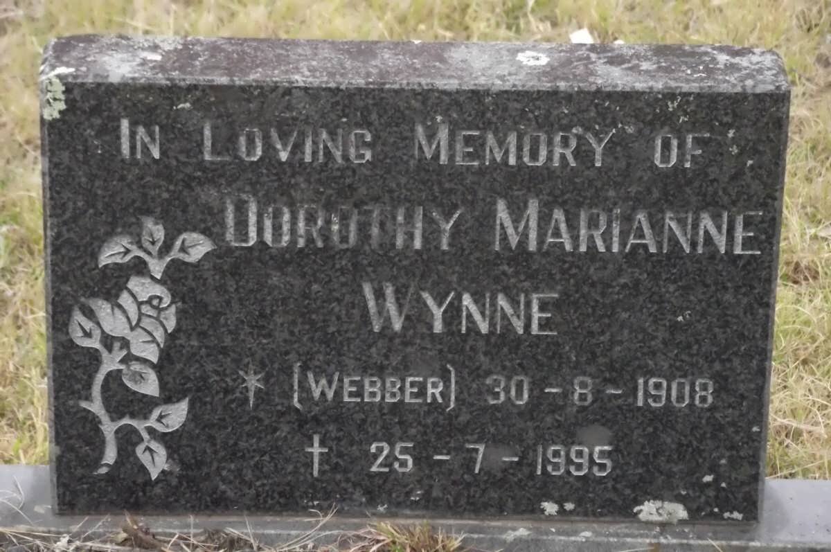 WYNNE Dorothy Marianne nee WEBBER 1908-1995