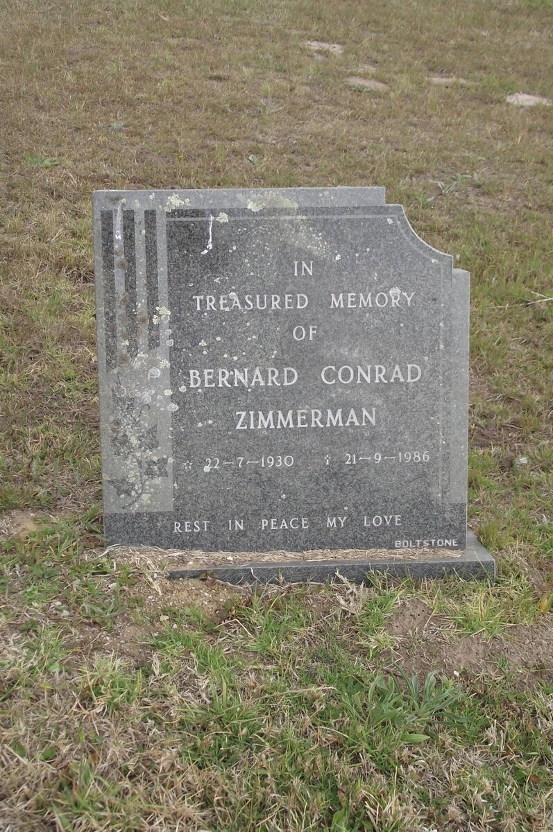 ZIMMERMAN Bernard Conrad 1930-1986