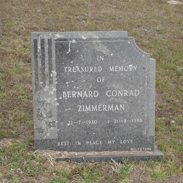 ZIMMERMAN Bernard Conrad 1930-1986