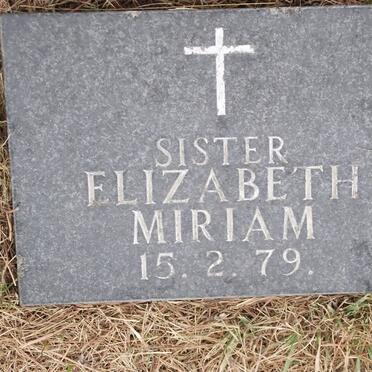 Sister Elizabeth Miriam -1979