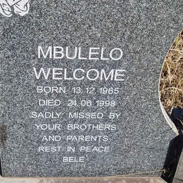 TSHIKI Mbulelo Welcome 1965-1998