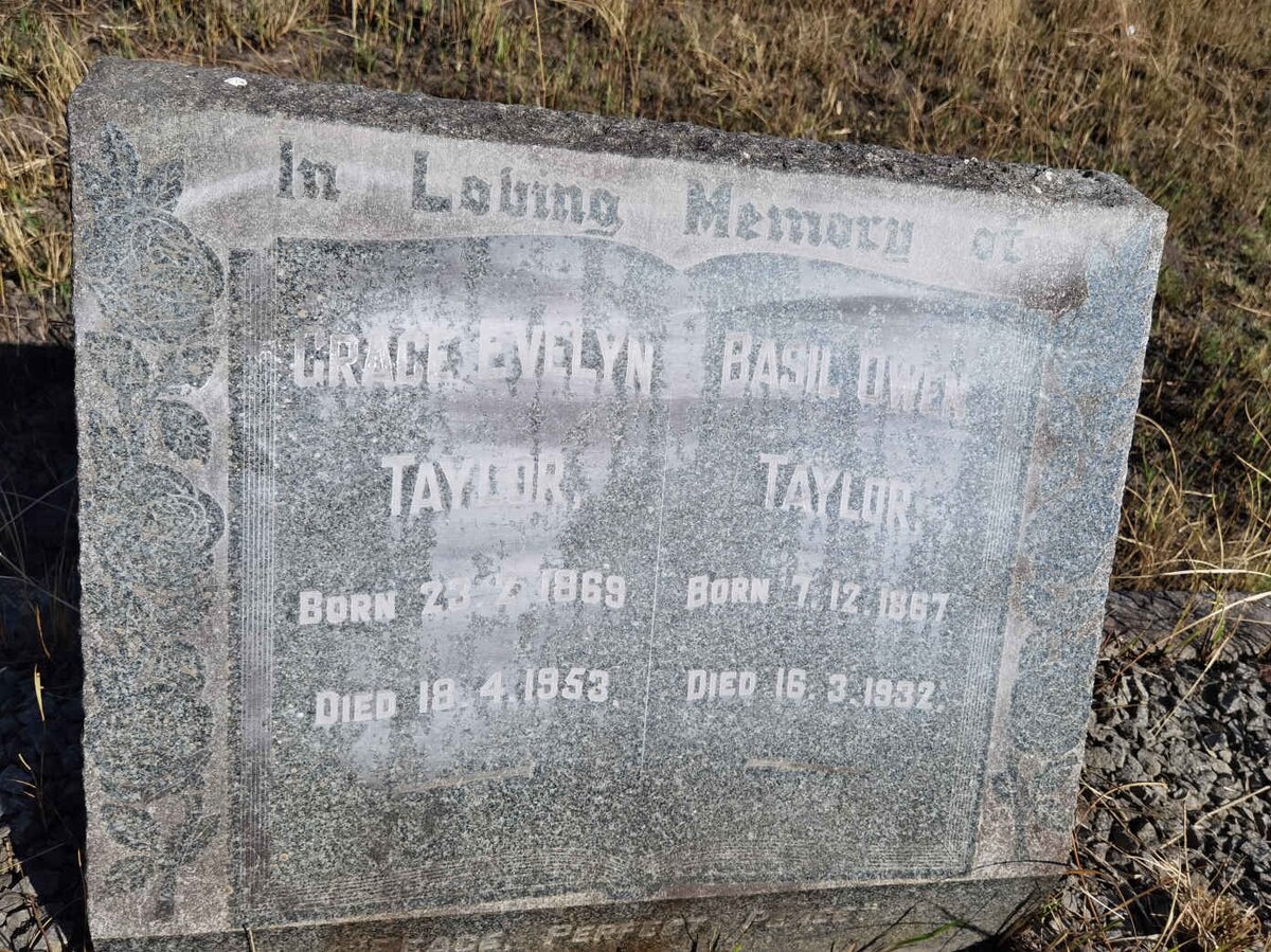 TAYLOR Basil Owen 1867-1932 &amp; Grace Evelyn 1869-1953