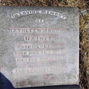 DAINES Kathleen Jacoba nee DEVENISH 1873-1929