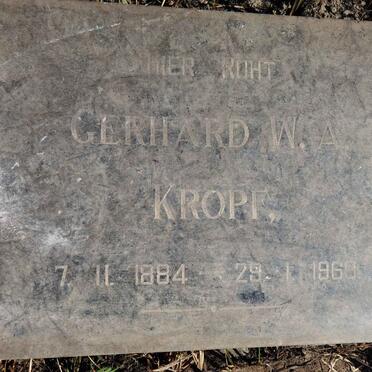 KROPF Gerhard W.A. 1884-1969