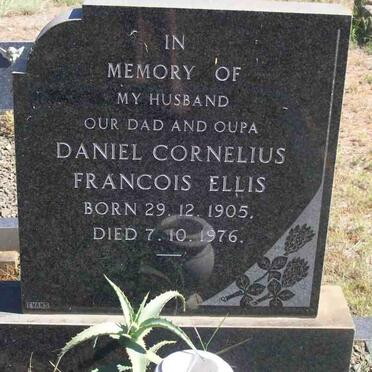 ELLIS Daniel Cornelius Francois 1905-1976