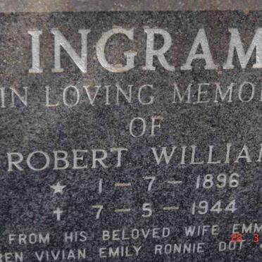 INGRAM Robert William 1896-1944