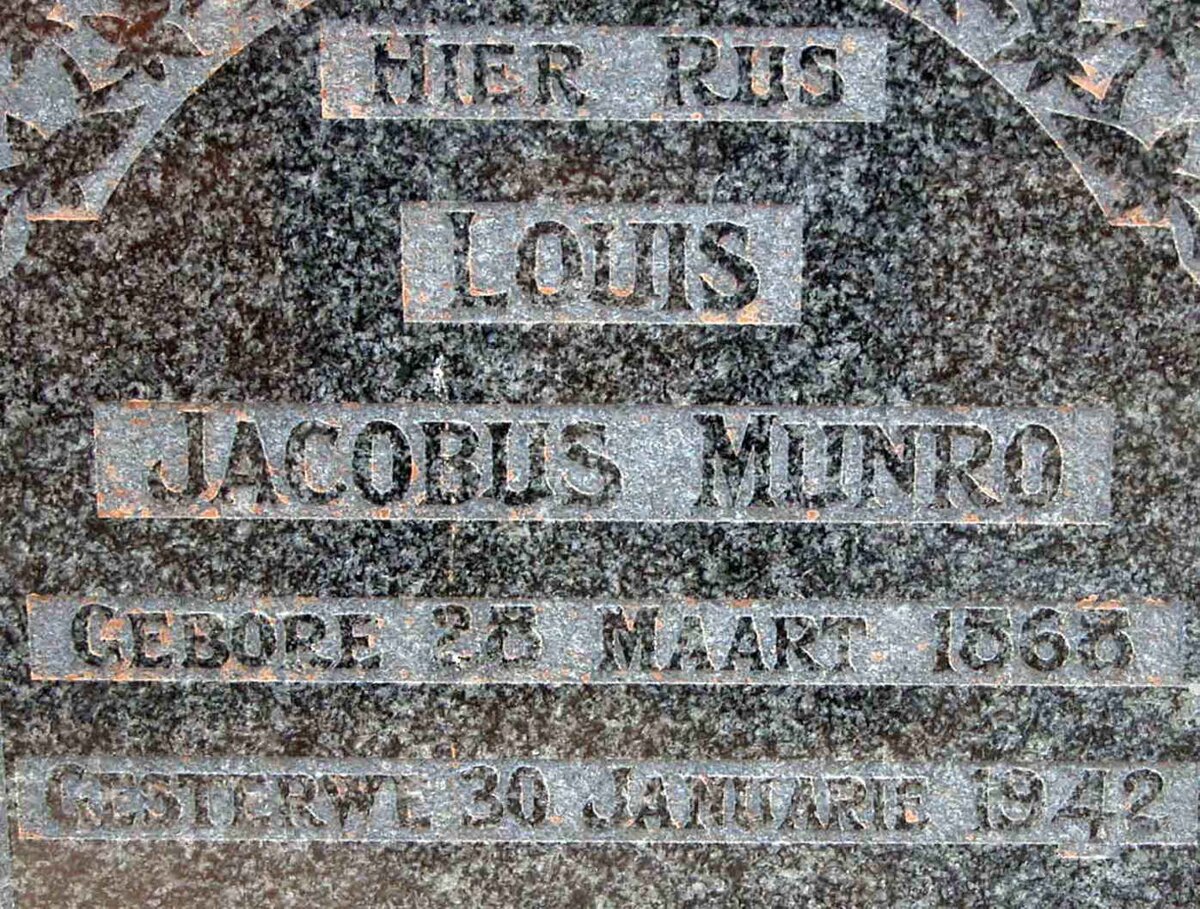 MUNRO Louis Jacobus 1863-1942