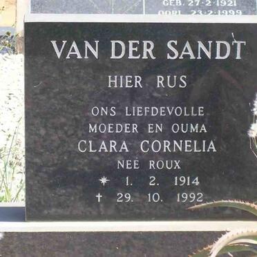 SANDT Clara Cornelia, van der nee ROUX 1914-1992