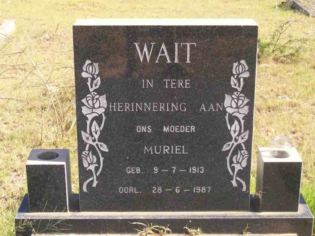 WAIT Muriel 1913-1987