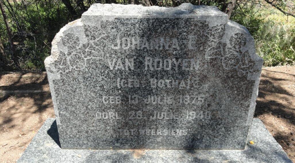 ROOYEN Johanna E., van nee BOTHA 1875-1940