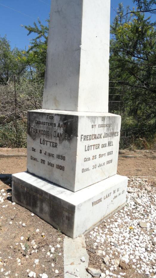 LÖTTER Francois Daniel 1856-1908 &amp; Frederick Johannes NEL 1863-1909