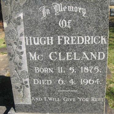Mc CLELAND Hugh Frederick 1875-1964
