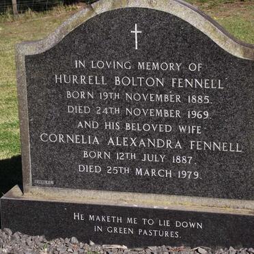 FENNELL Hurrell Bolton 1885-1969 &amp; Cornelia Alexandra 1887-1979