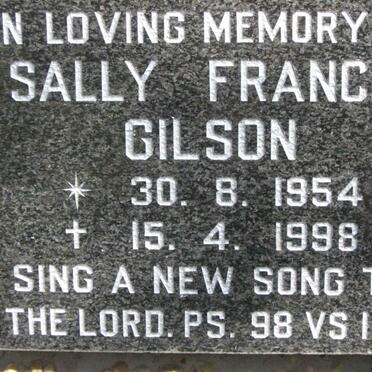 GILSON Sally Francis 1954-1998